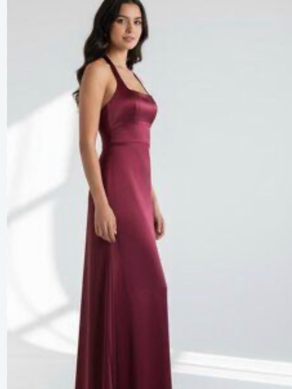 NWT Ever New April Satin Halter Maxi Gown Size 4 Open Back